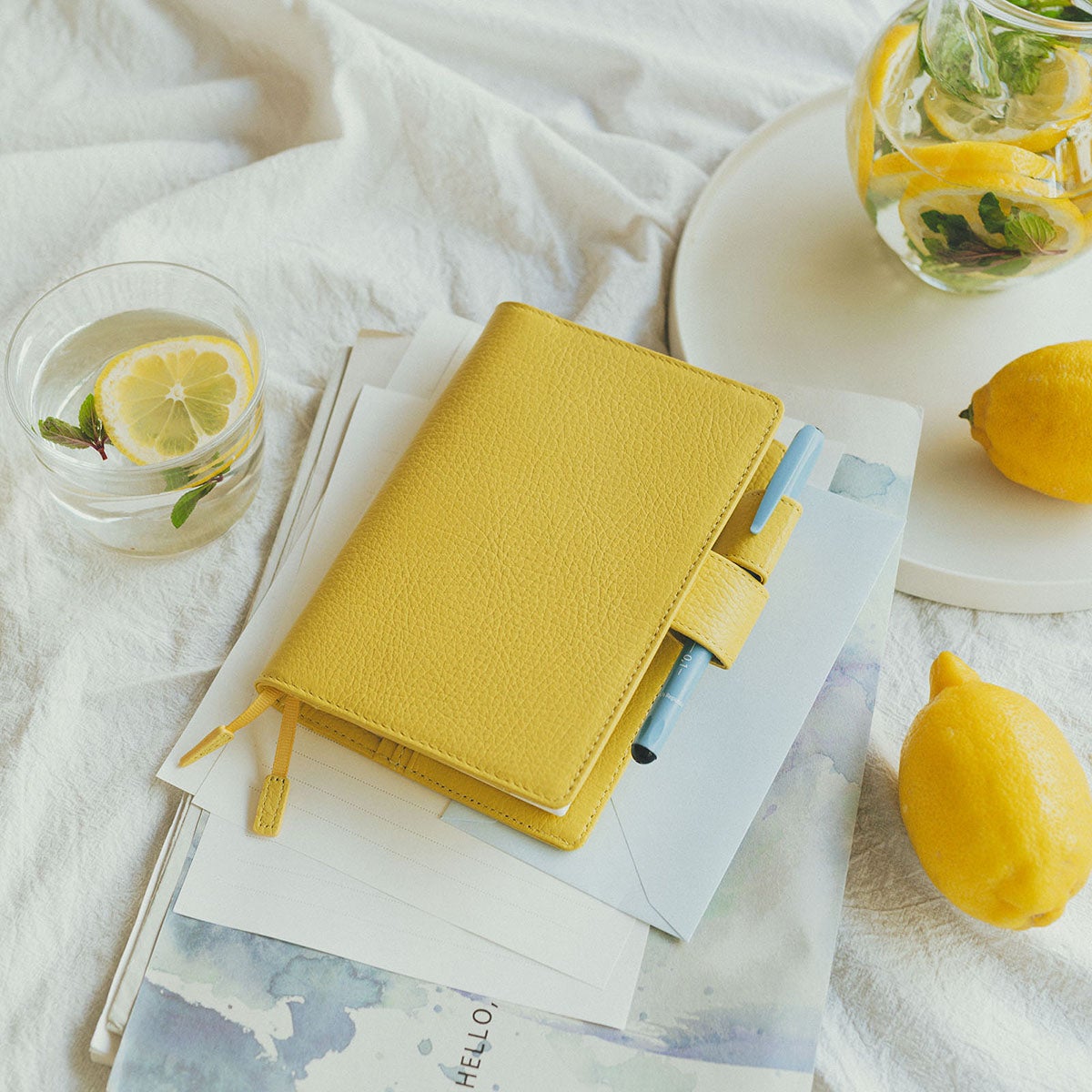 Leather: Brilliant Yellow A6 Original Size - Techo Lineup