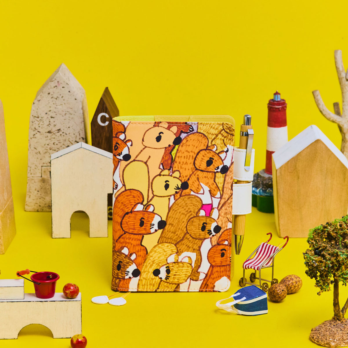 100%ORANGE / りすがぞろぞろ ［オリジナルサイズ（A6）］ - 手帳