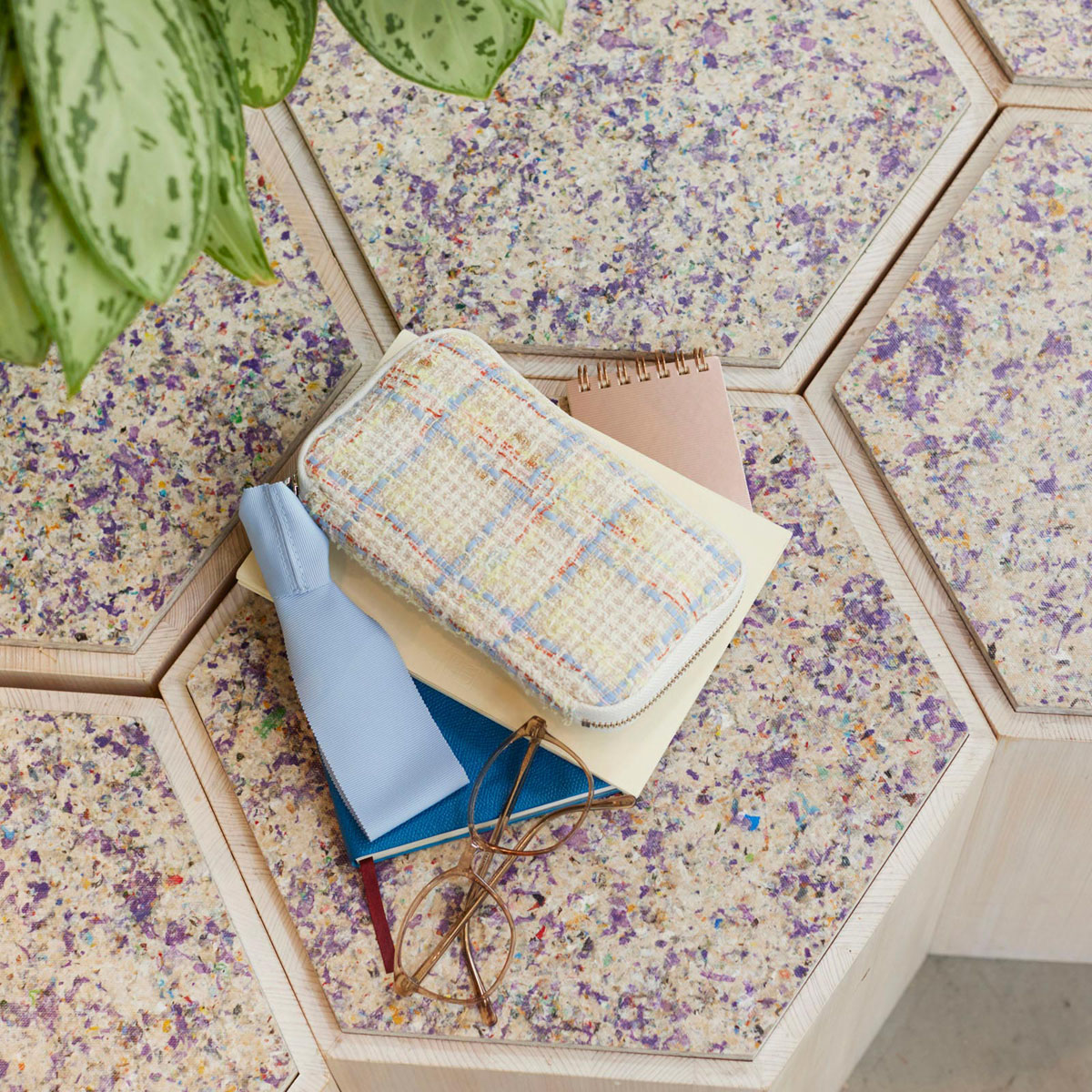 岩手ホームスパン / シャーベットツイード ［ちいさいひきだしポーチ