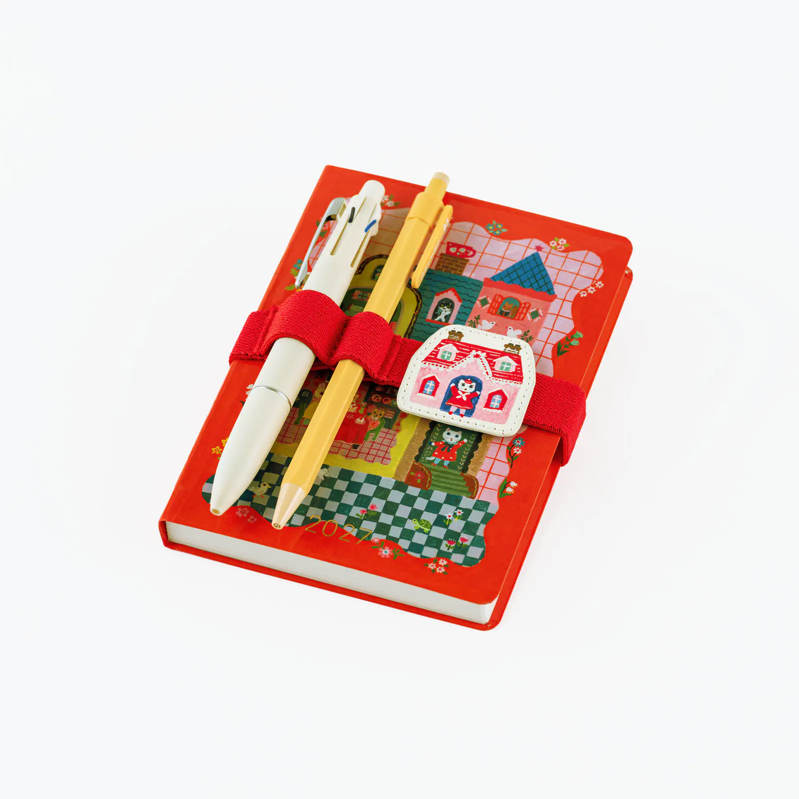 北岸由美 / チャーム付きブックバンド しろねこ - 文具・雑貨