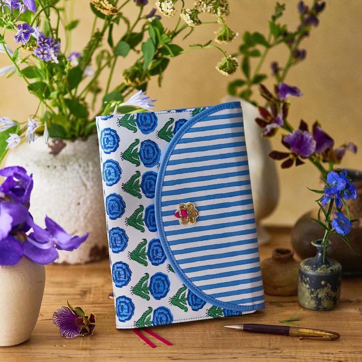 手帳カバー ボンボヤージュ ハンドメイド ジョリーフルール ❥Joli