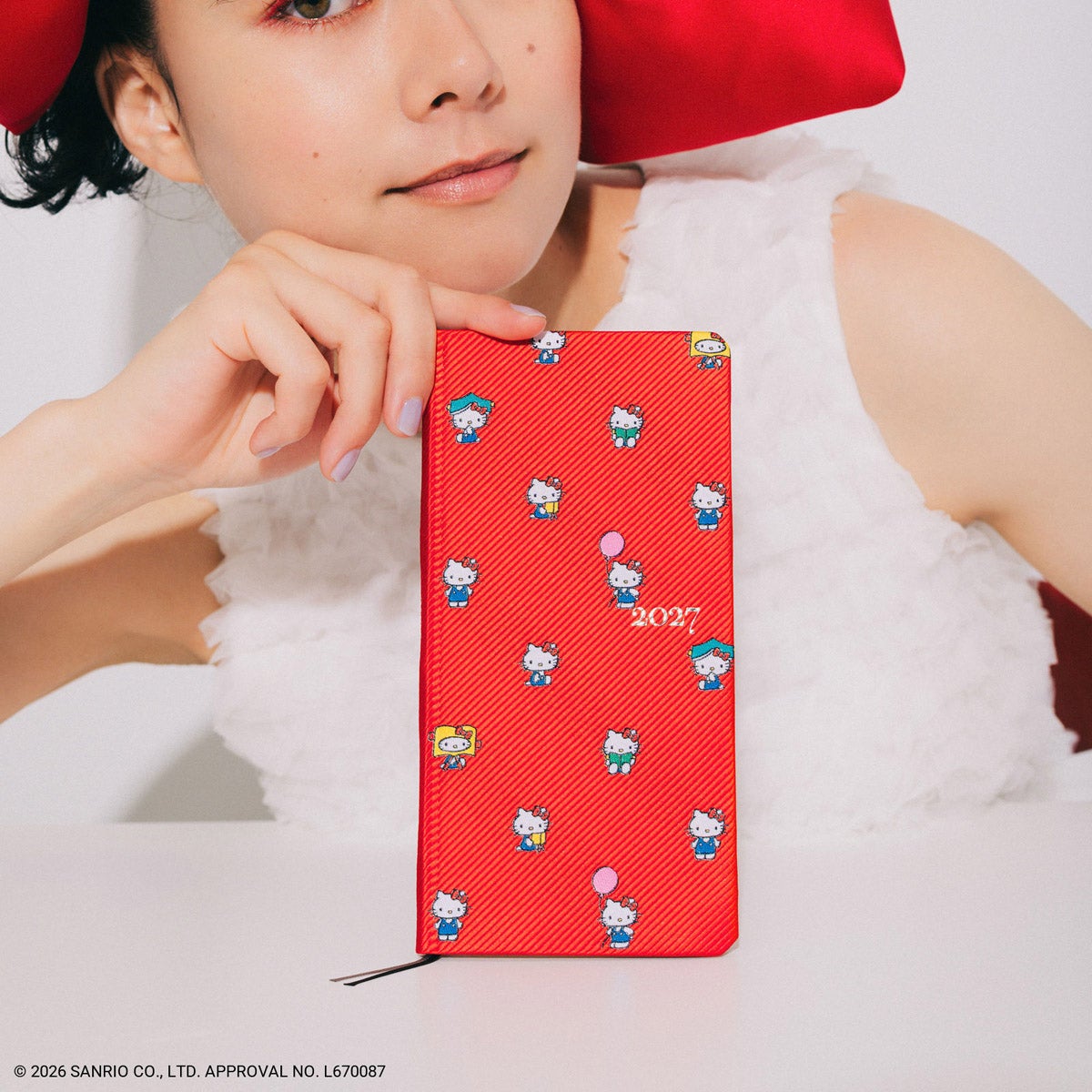 ハローキティ KINOKUNIYA限定バージョン寝付け 2003年製 HELLO KITTY / 手帳とおともだち ［weeks/週間レフト/日本語版・英語版