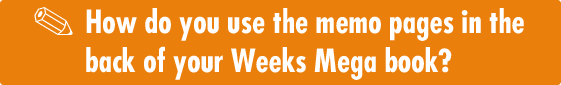 ◎ほぼ日手帳weeks MEGAの巻末メモページを
どのように使っていますか?