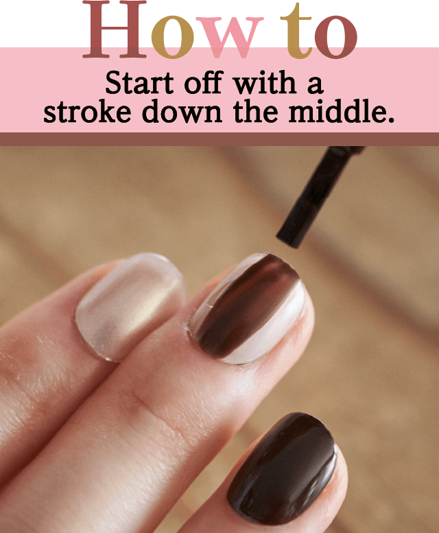 How to Start off with a stroke down the middle.