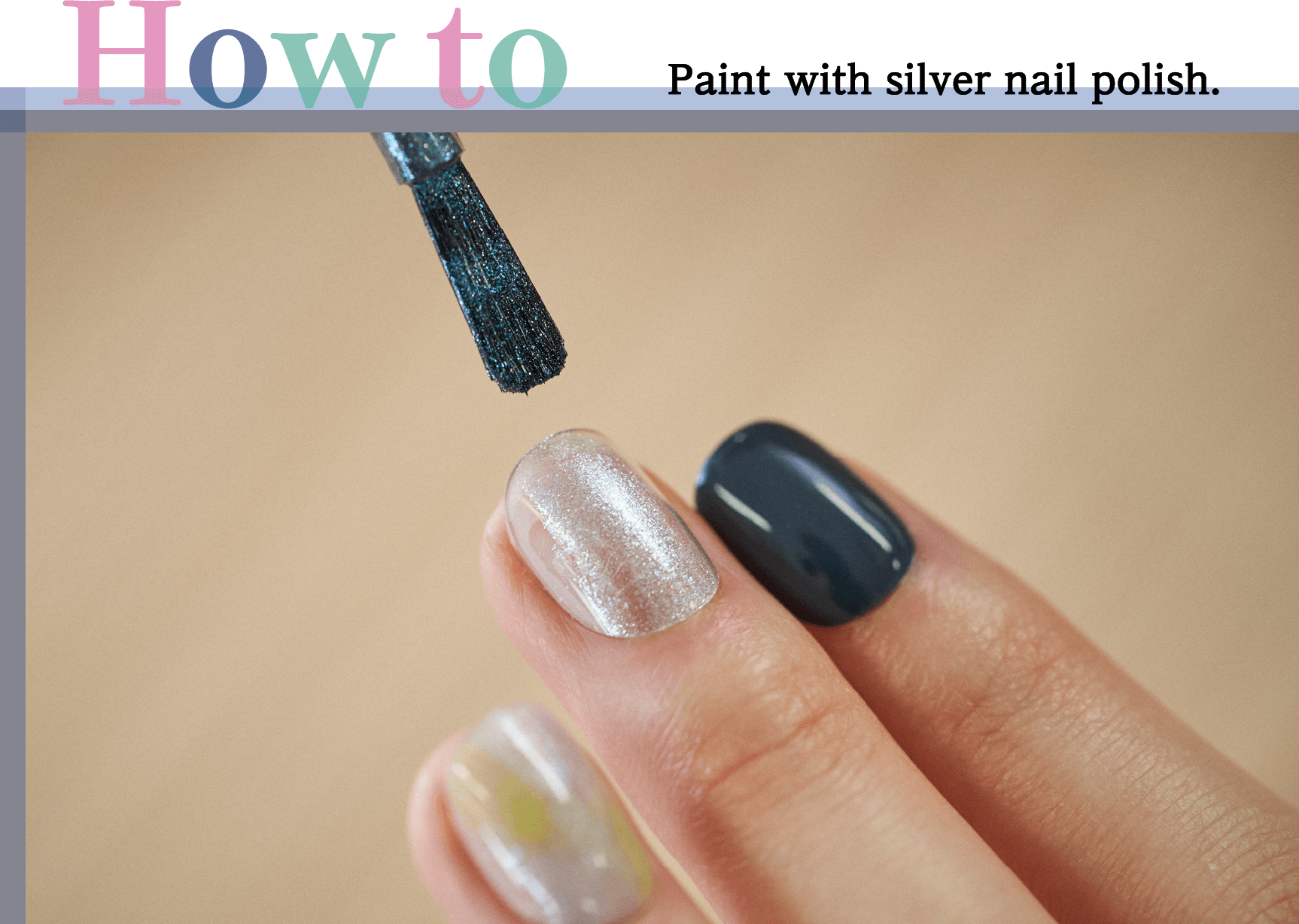 How to Paint with silver nail polish.