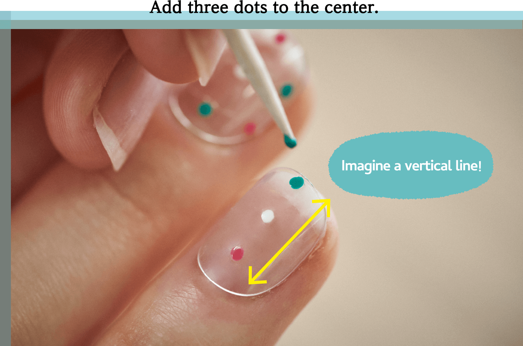 Add three dots to the center.