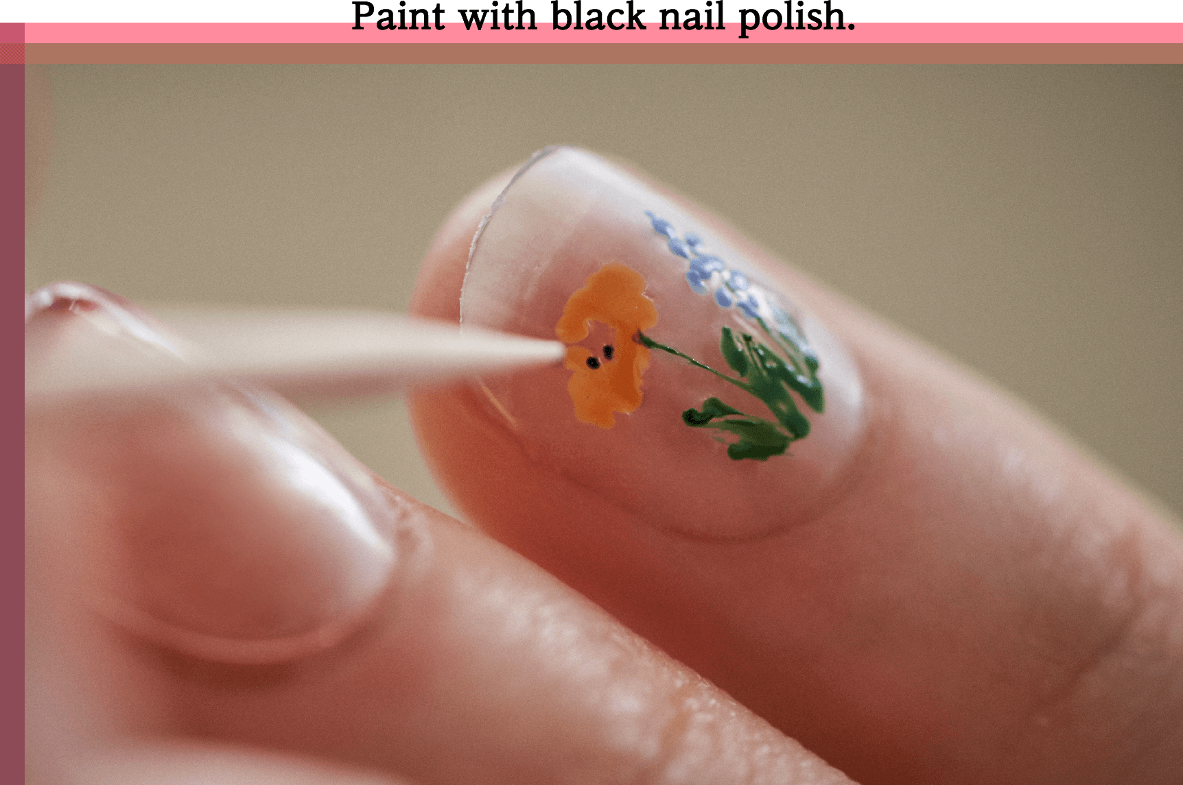 Paint with black nail polish.