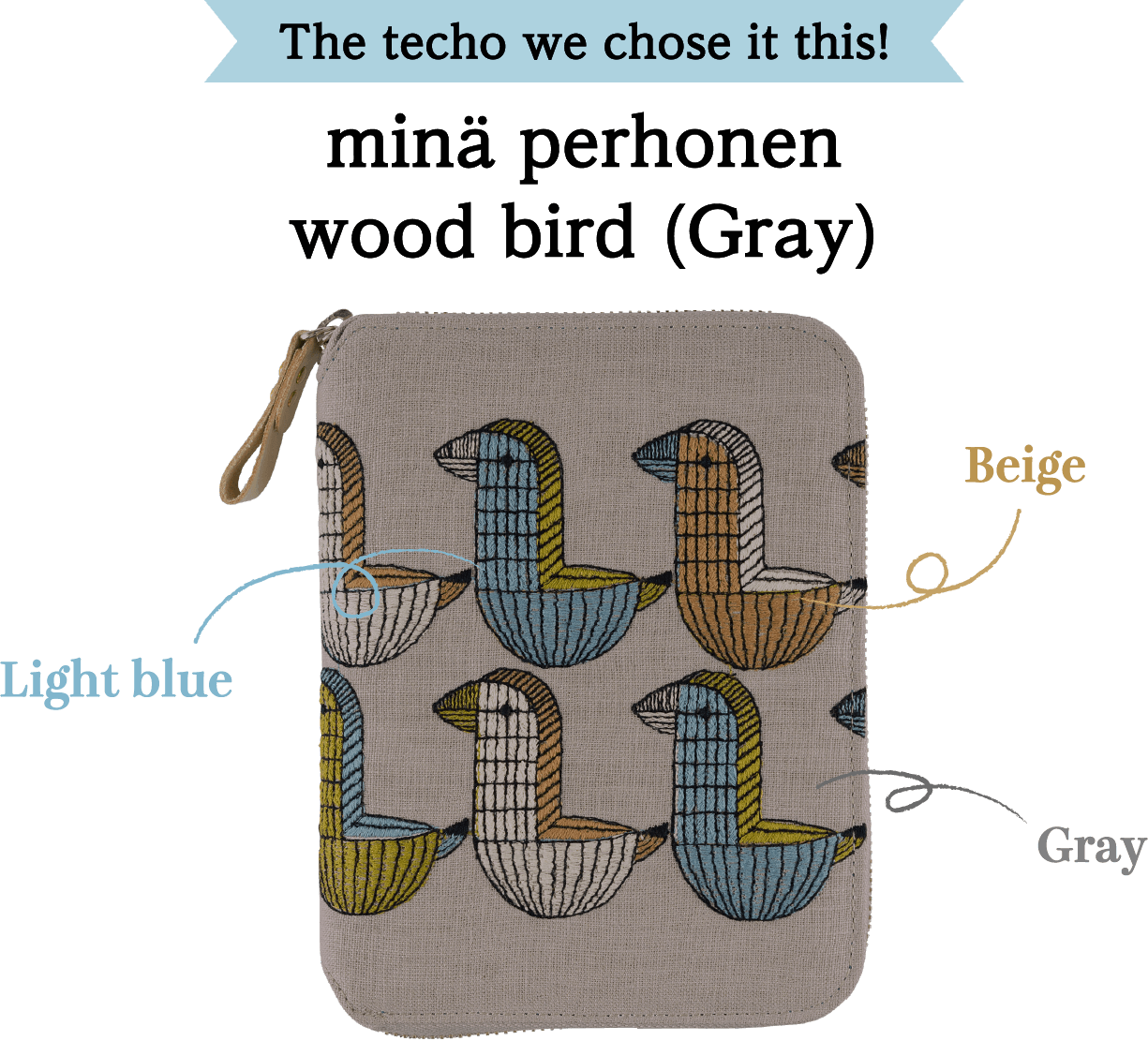 The techo we chose it this! minä perhonen wood bird (Gray)