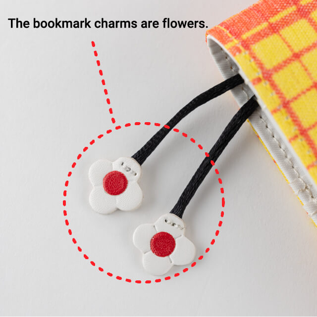 The bookmark charms are flowers.