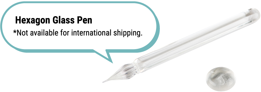 Hexagon Glass Pen *Not available for international shipping.