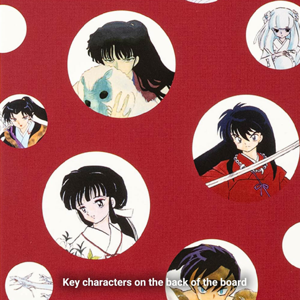 Key characters on the back of the board