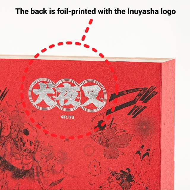 The back is foil-printed with the Inuyasha logo