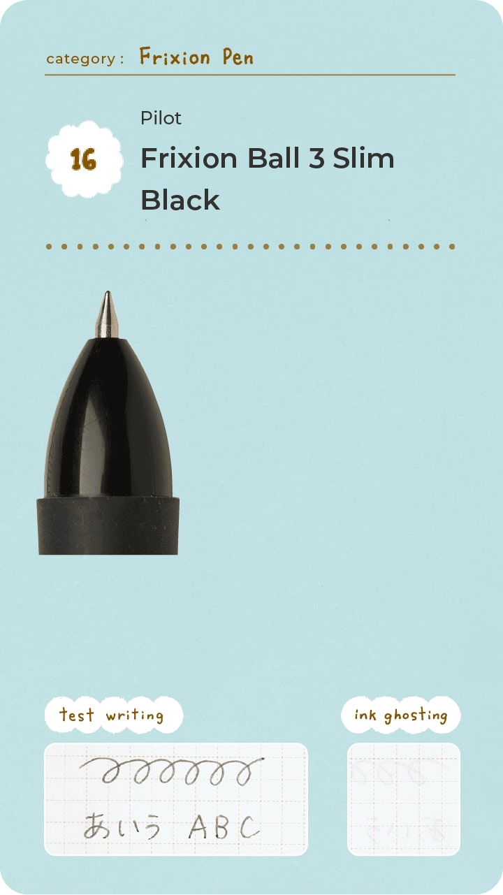 Pilot Frixion Ball 3 Slim Black