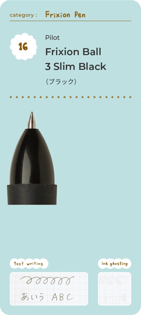 Pilot Frixion Ball 3 Slim Black