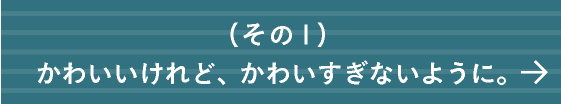 かわいいけれど、かわいすぎないように。