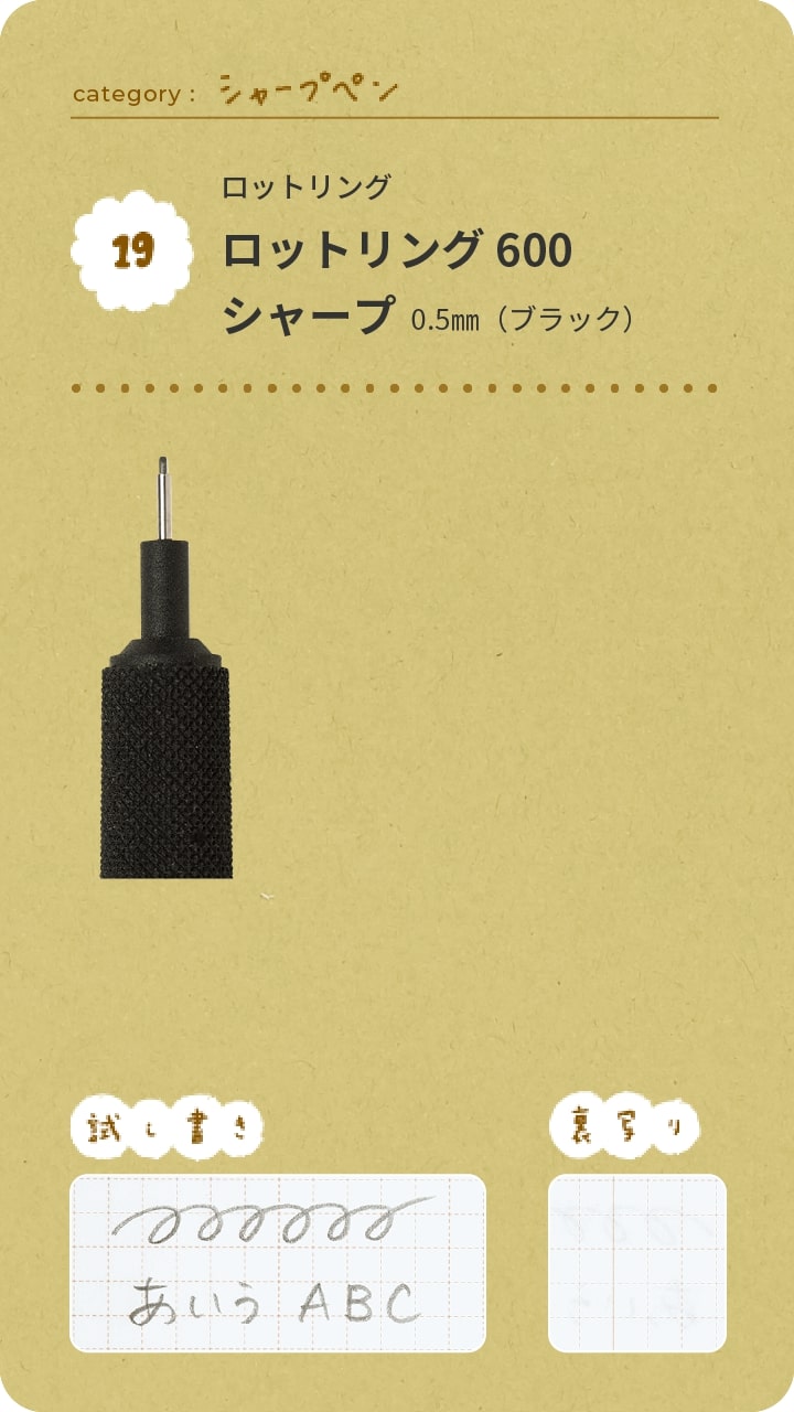 ロットリング　ロットリング 600 シャープ0.5㎜（ブラック）