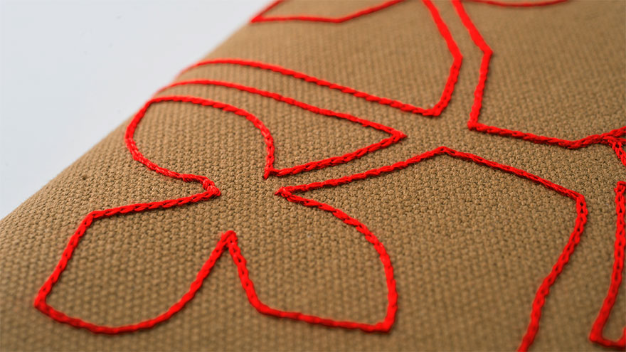 Embroidery close-up