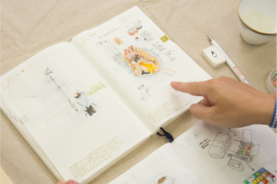 ▲河シクシクイさんのほぼ日手帳