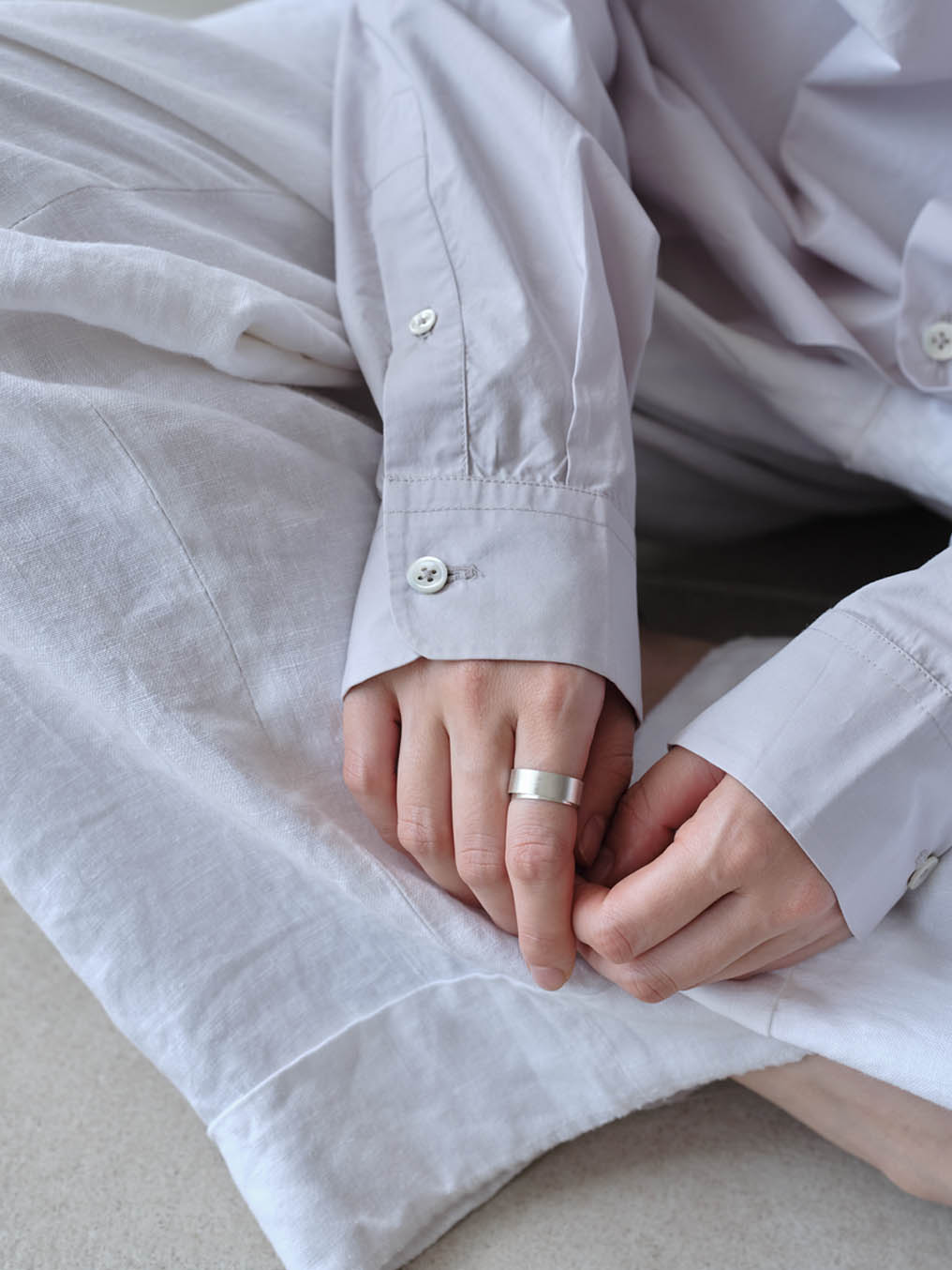 ひとさじのジュエリー une pincée | Tape Ring Fold／SV925 の画像