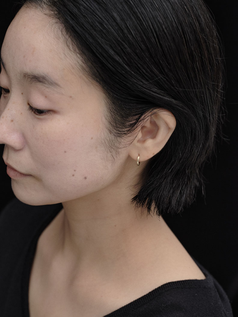 ひとさじのジュエリー une pincée Gold Collection - vapeur - | フープピアス - 12mm の画像１