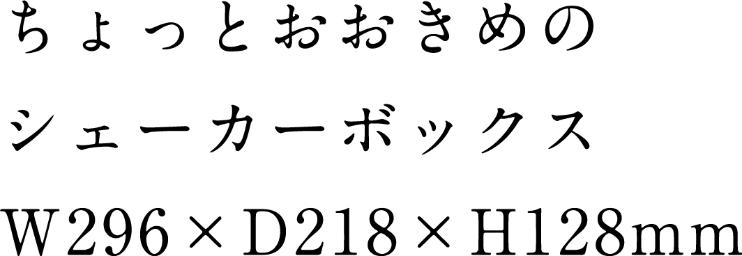 ちょっとおおきめのシェーカーボックス W296 x D218 x H128mm