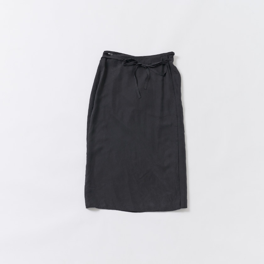 シルクラップスカート（ブラック）