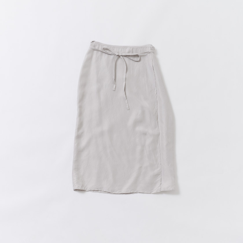 シルクラップスカート（ライトグレー）