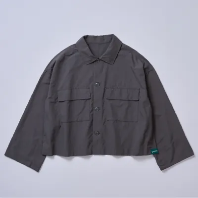 kazeショートシャツジャケット チャコール