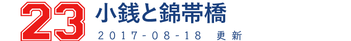 23 小銭と錦帯橋　2017-08-18 更新