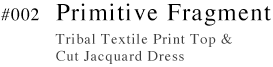 Primitive Fragment Tribal Textile Print Top & Cut Jacquard Dress