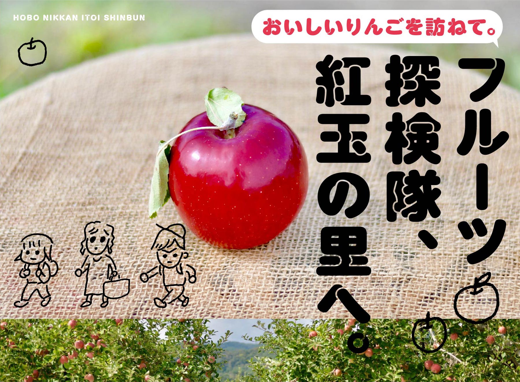 フルーツ探検隊、紅玉の里へ。おいしいりんごを訪ねて。