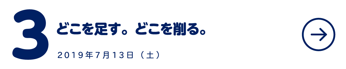 第３回 どこを足す。どこを削る。